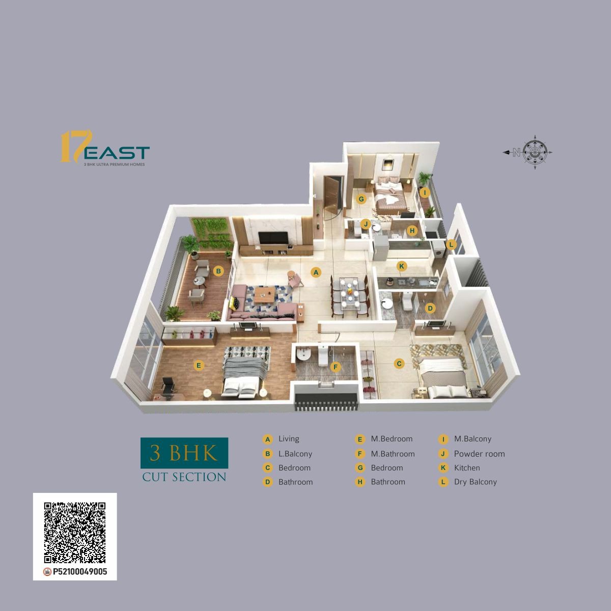 17 East 3BHK