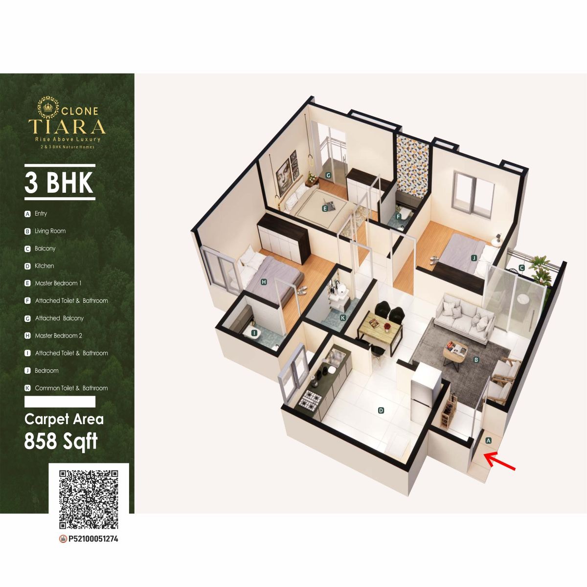 Clone Tiara 2BHK,2.5BHK,3BHK